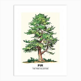 Fir Tree Storybook Illustration 2 Poster Art Print