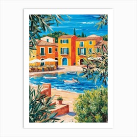 Olive Trees By The Sea Poster