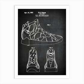 Basketball Shoe Art Patent Air Jordan 7 Shoe Art Shoes Jordan Basketball Shoes Shoe Decor Print Basketball Shoe Print Shoe1 Art Print