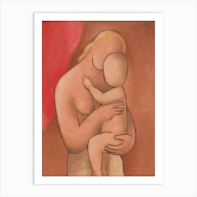 Mother With Child, Mikuláš Galanda 1 Art Print