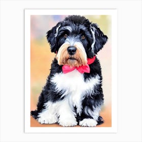 Black Russian Terrier Watercolour Dog Art Print