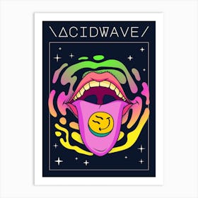 Acid Wave Mouth Wall Art Art Print