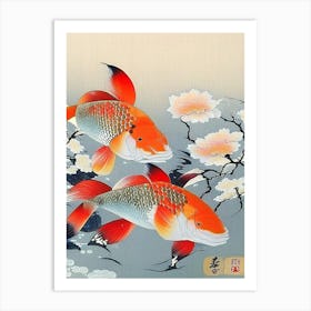 Kinsui Koi Fish 1, Ukiyo E Style Japanese Art Print