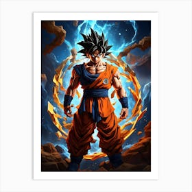 Dragon Ball Z Wallpaper Art Print