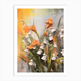 Fall Flower Painting Lily Of The Valley 2 Art Print
