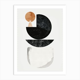 Abstract Black And White Painting 1 Art Print