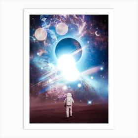 Astronaut Life On Mars Art Print