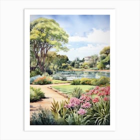 Geelong Botanic Gardens Australia Watercolour 2 Art Print