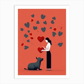 Love for dog Art Print