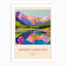 Colourful Abstract Jasper National Park Canada 1 Poster Art Print
