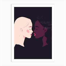 Two Women Kissing 15 Art Print