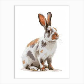 English Spot Rabbit Kids Illustration 2 Art Print