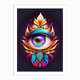 Transcendence, Symbol, Third Eye Tattoo 5 Art Print