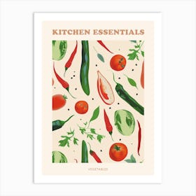 Vegetable Selection Illustration Poster 2 Art Print