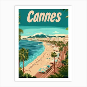 Aihrgdesign A Vintage Travel Poster Of Cannes 2 Art Print