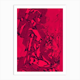 Nude Woman in Red Narcissism Art Print