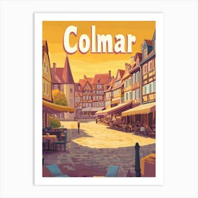 Aihrgdesign A Classic 1960s Travel Poster For Colmar 1 Art Print