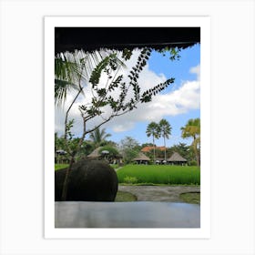 Rice Field View in Bali Art Print