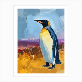 King Penguin Salisbury Plain Colour Block Painting 4 Art Print