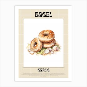 Garlic Bagel 6 Art Print