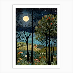 William Morris Night In The Woods 17 Art Print