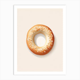 Baked Bagel Marker Art 2 Art Print