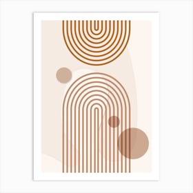 Geometric Shapes Beige Minimal Scandinavian 1 Art Print