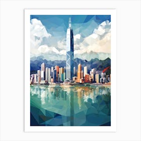 Hong Kong, China, Geometric Illustration 2 Art Print