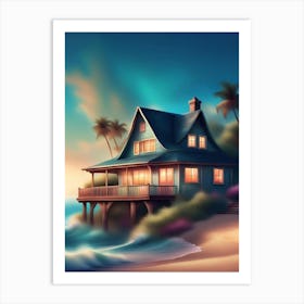 House On The Beach Art Print