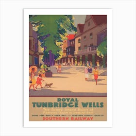 Royal Tunbridge Wells England Vintage Travel Poster Art Print