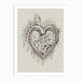 Heart Of Music 9 Art Print