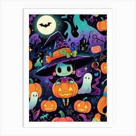 Halloween Witches 2 Art Print