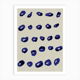 Blue Dots Art Print