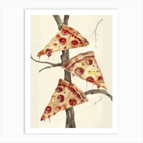 Pizza On A Tree Art Print