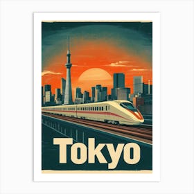 Aihrgdesign A Mid Century Modern Travel Poster For Tokyo Show 0dda53ba C866 4058 B67c E0d8428a4516 3 Art Print