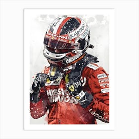 Charles Leclerc F1 Racing Art Print