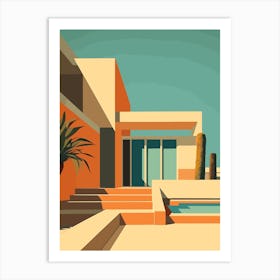 Newport Beach California Abstract Orange Hues 1 Art Print