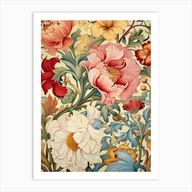 Victorian Floral Wallpaper 7 Art Print