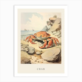 Beatrix Potter Inspired  Animal Watercolour Crab 2 Art Print