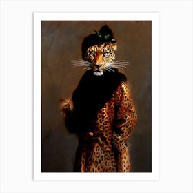 Panther Lady Nel Pet Portraits Art Print