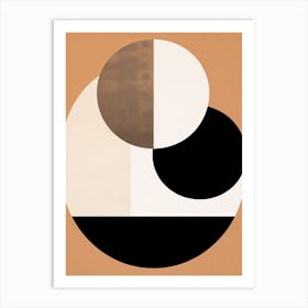 Ethereal Elegance: Beige Echoes in Mid-Century Art Print