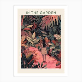 In The Garden Poster Pink 3 Art Print