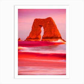 Durdle Door Beach, Dorset Pink Beach 3 Art Print