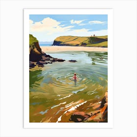 Wild Swimming At Llyn Peninsula Wales 2 Art Print