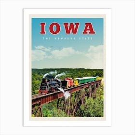 Iowa Travel Poster Art Print