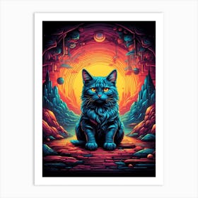 Cat In Space 5 Art Print