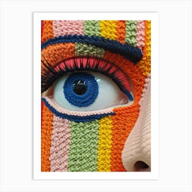 Crochet Eye Colour Pop  Art Print