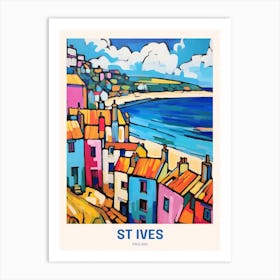 St Ives England 3 Uk Travel Poster Art Print