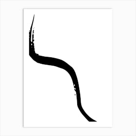 Snake On A White Background Art Print