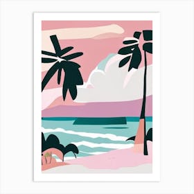 Panglao Island Philippines Muted Pastel Tropical Destination Art Print